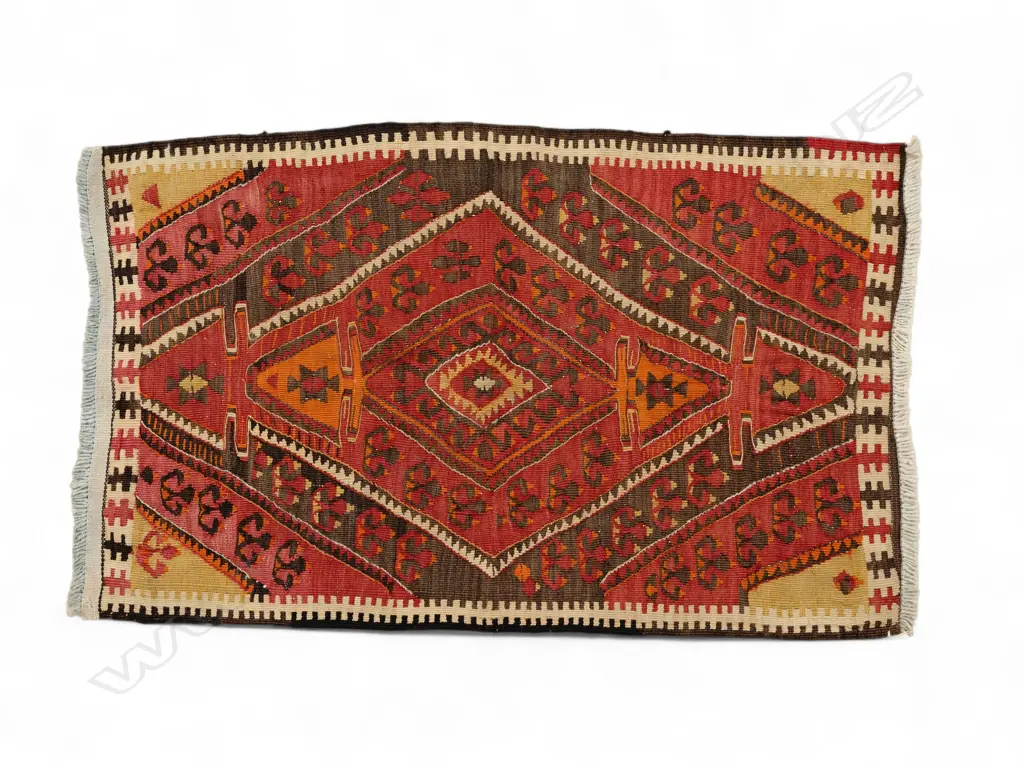 Kurdish flatweave wool rug, Image 1++
